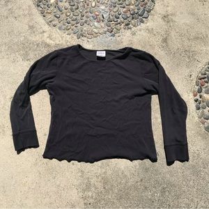 Bundle Sale! Black Rib Knit LS Crew Neck Top